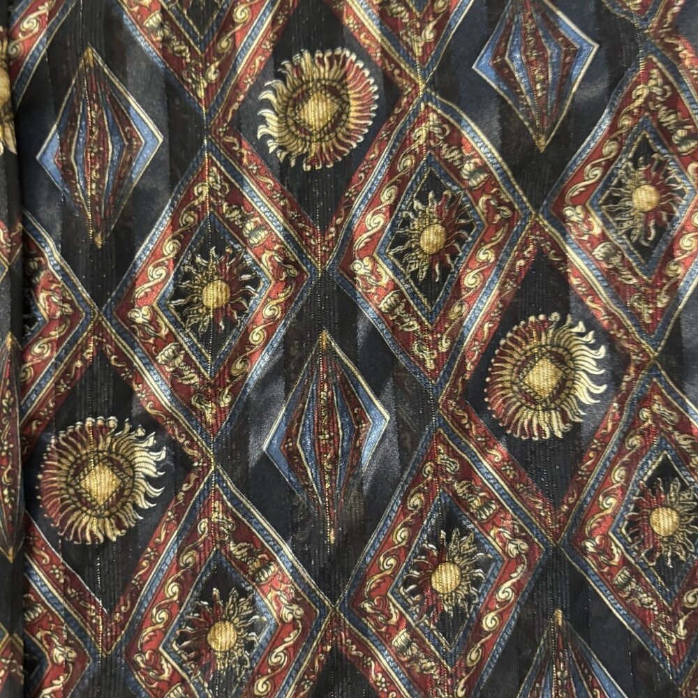 Vintage Yves St. Clair Button-Up Blouse Diamond Print Long Sleeve Size 10 - Picture 10 of 12
